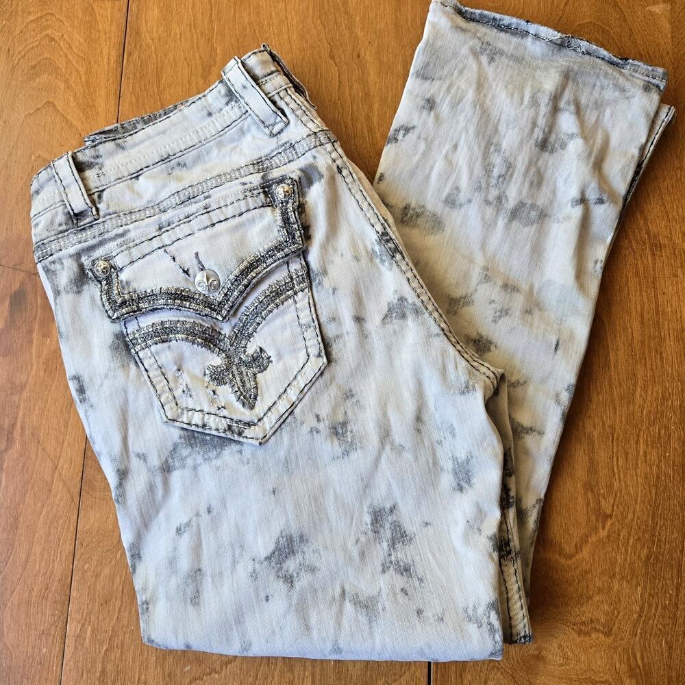 Rock Revival Mens Ben Alt-Straight TJ8894A33 Distressed Denim Jeans Size 44 x 33